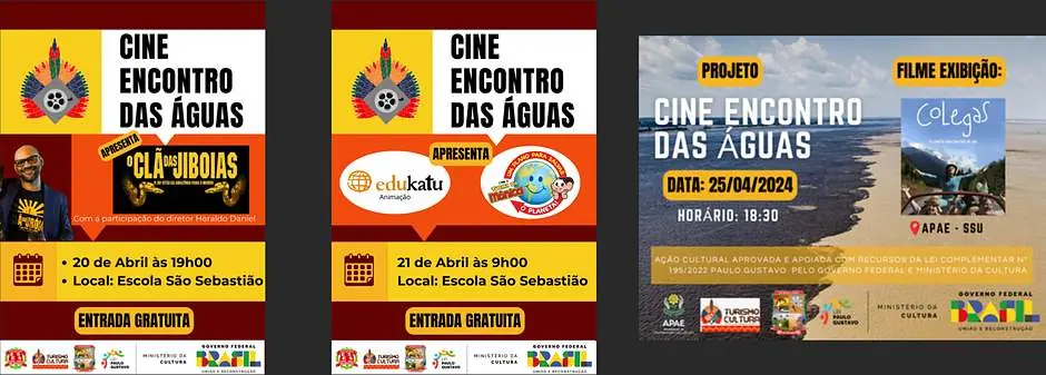 Cartazes do Cine Encontro das Águas